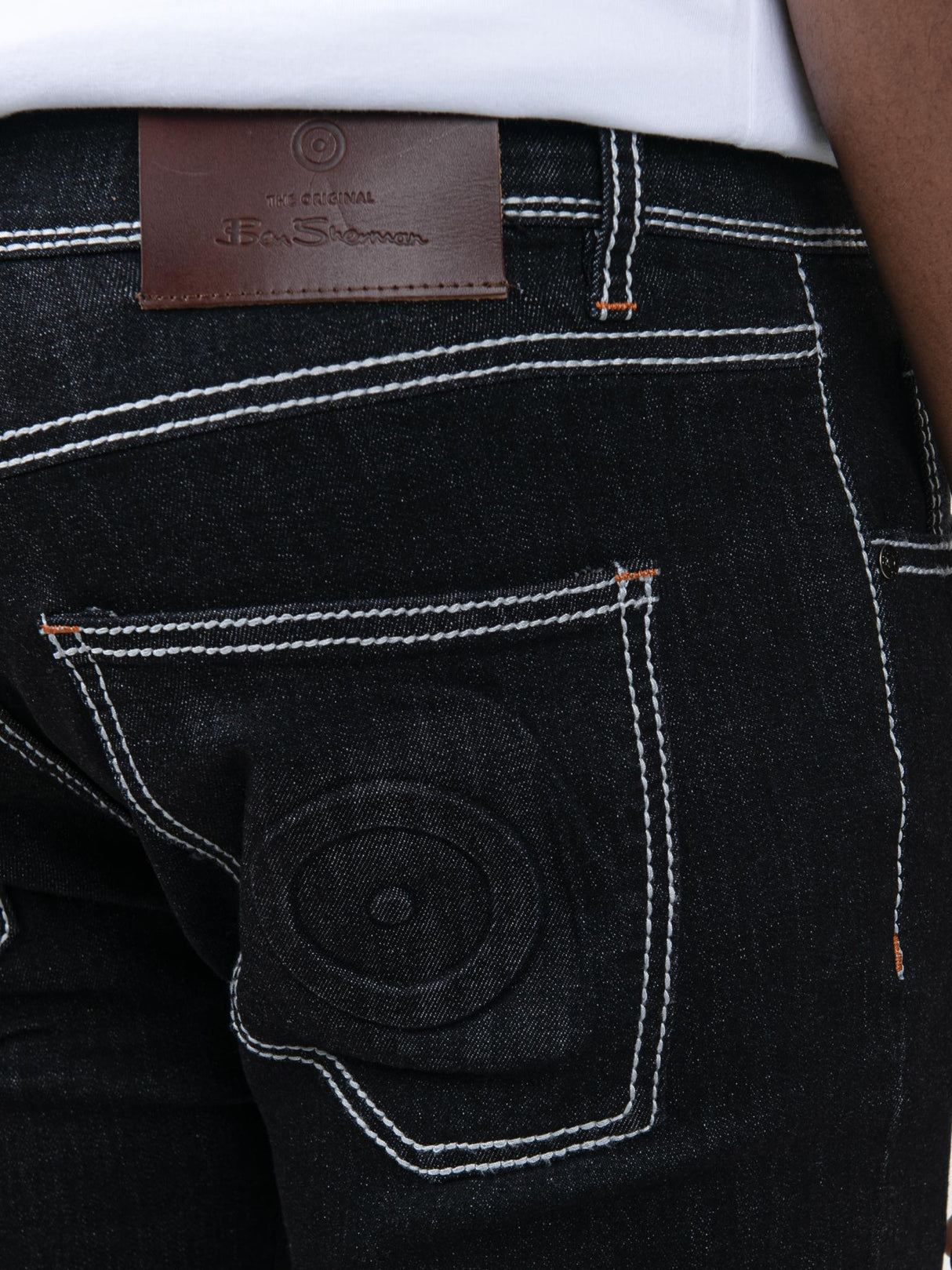 Saddle Stitch Slim Fit Denim - Black