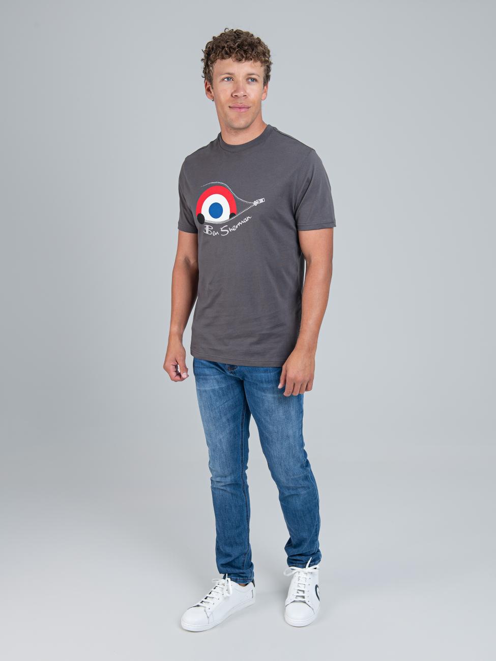 Sneaky Target Tee - Charcoal