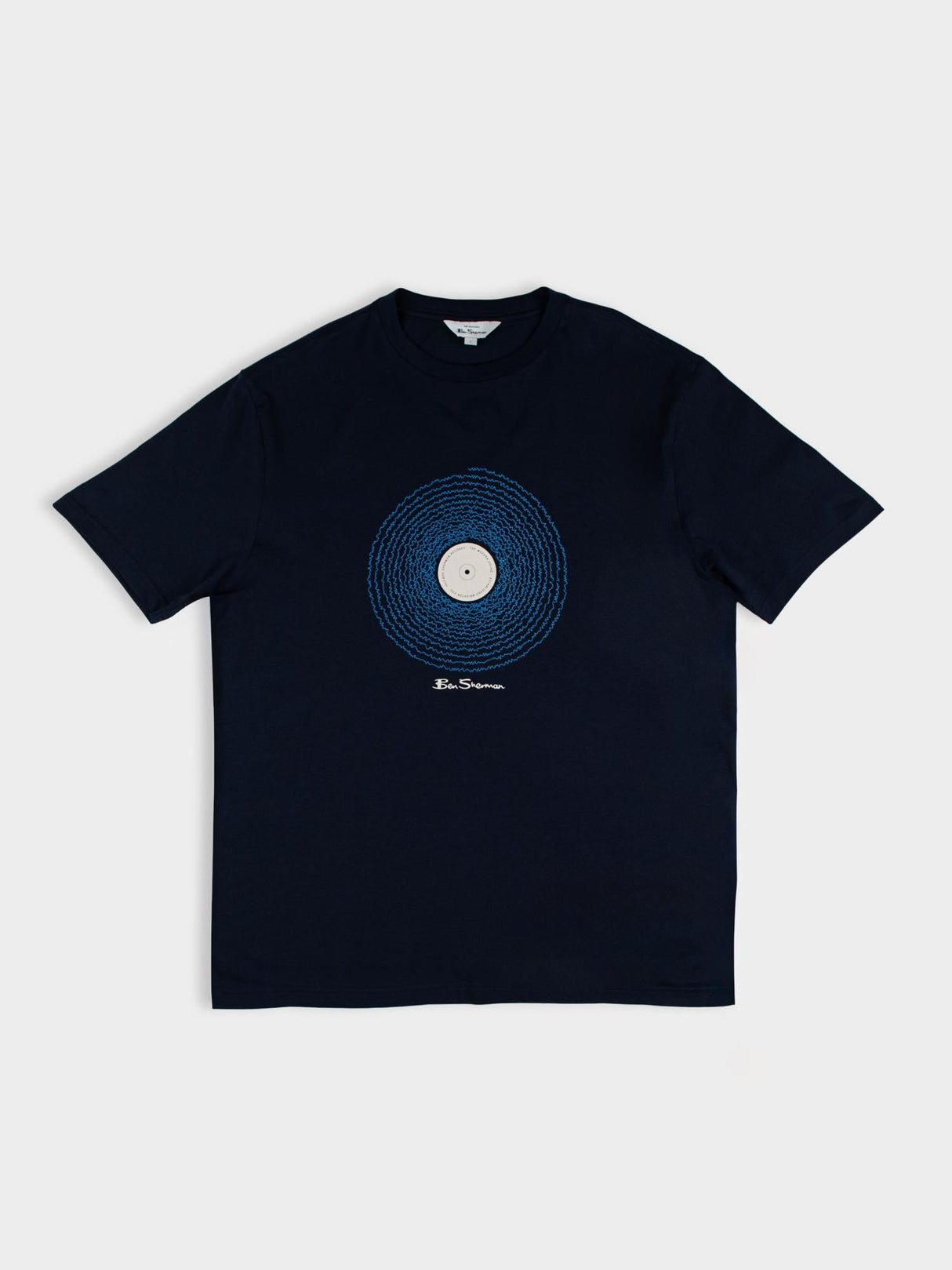 Sound Wave Record Tee - Navy