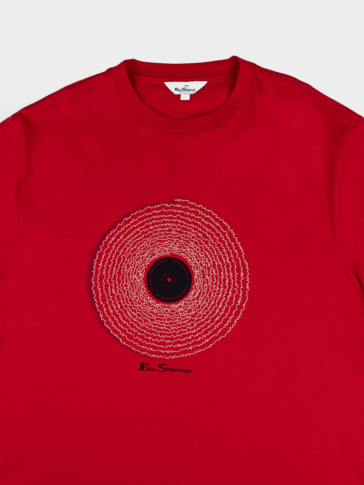 Sound Wave Record Tee - Red