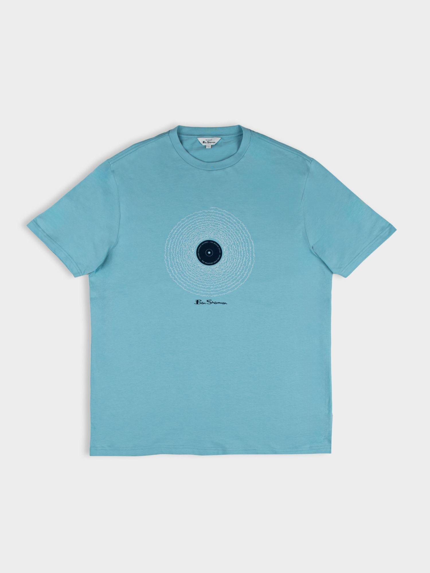 Sound Wave Record Tee - Retro Blue