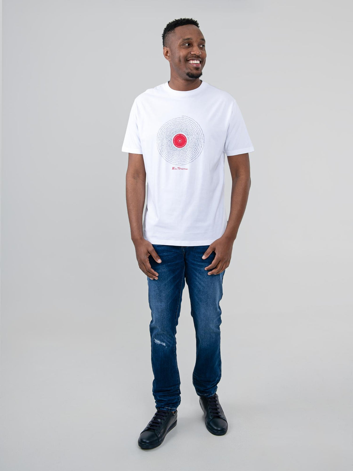 Sound Wave Record Tee - White