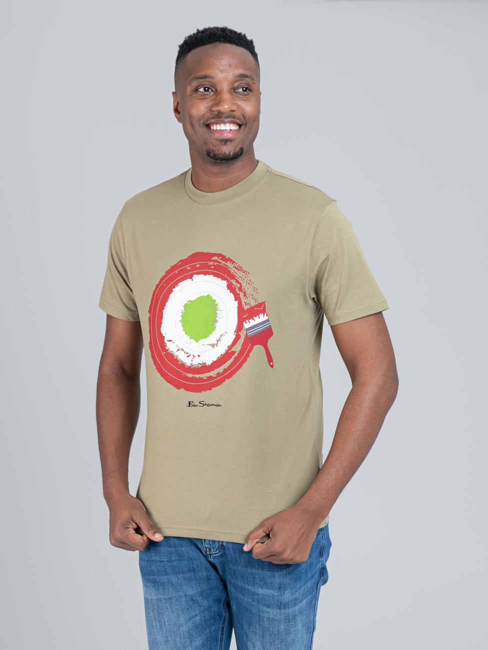 Target Brushstroke T-Shirt - Olive Night