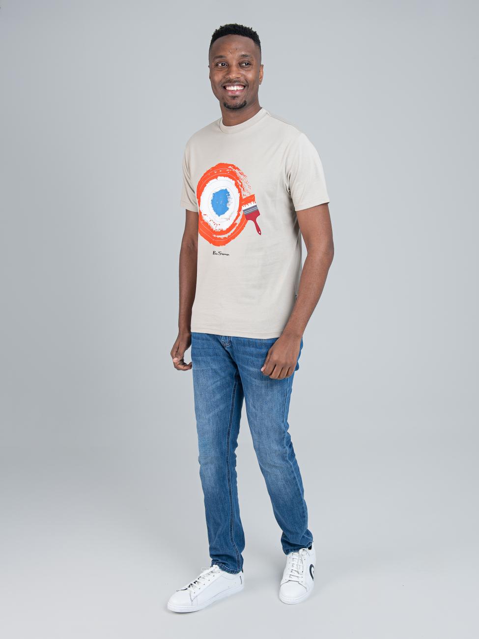 Target Brushstroke T-Shirt - Sustained Grey