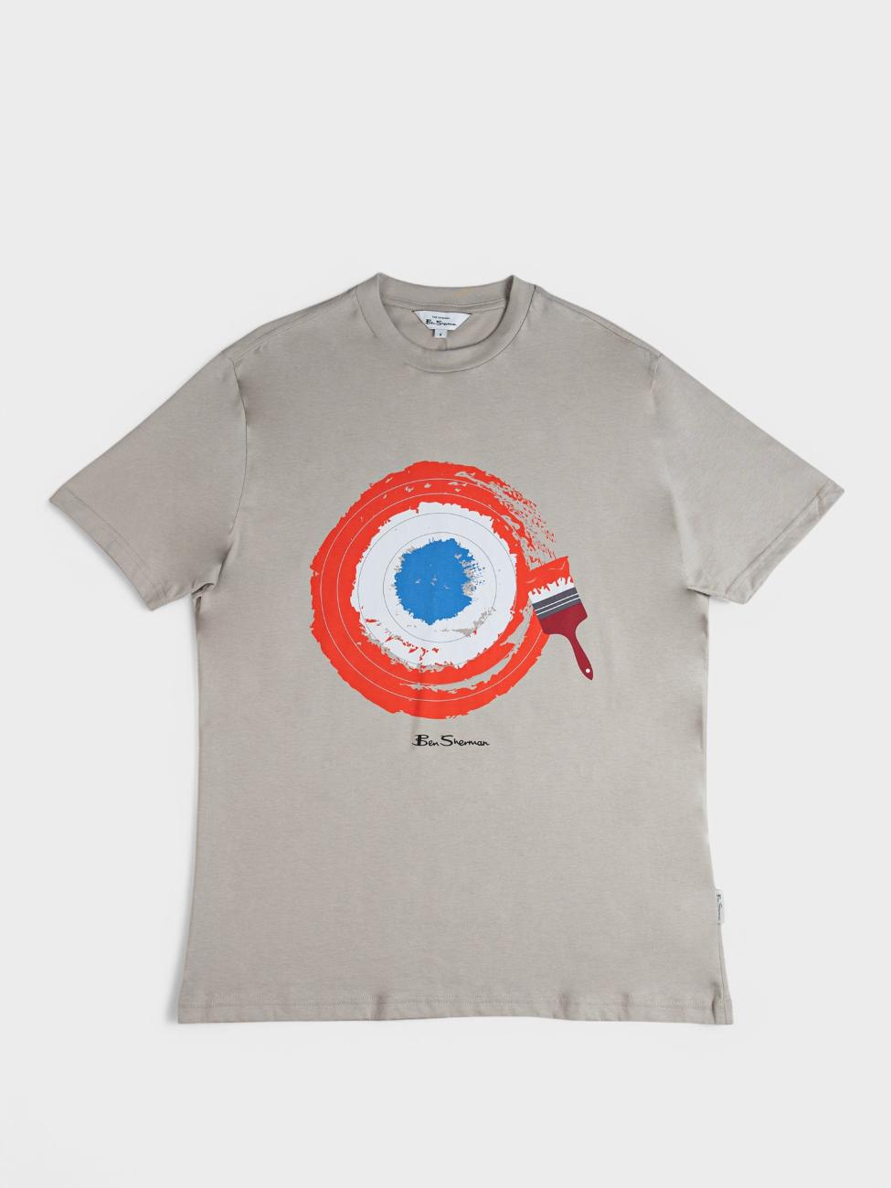 Target Brushstroke T-Shirt - Sustained Grey