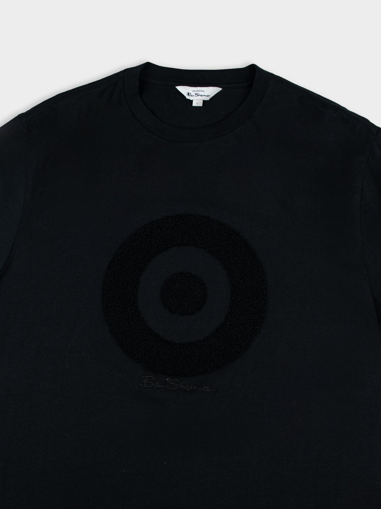Target Towelling Applique Tee - Black