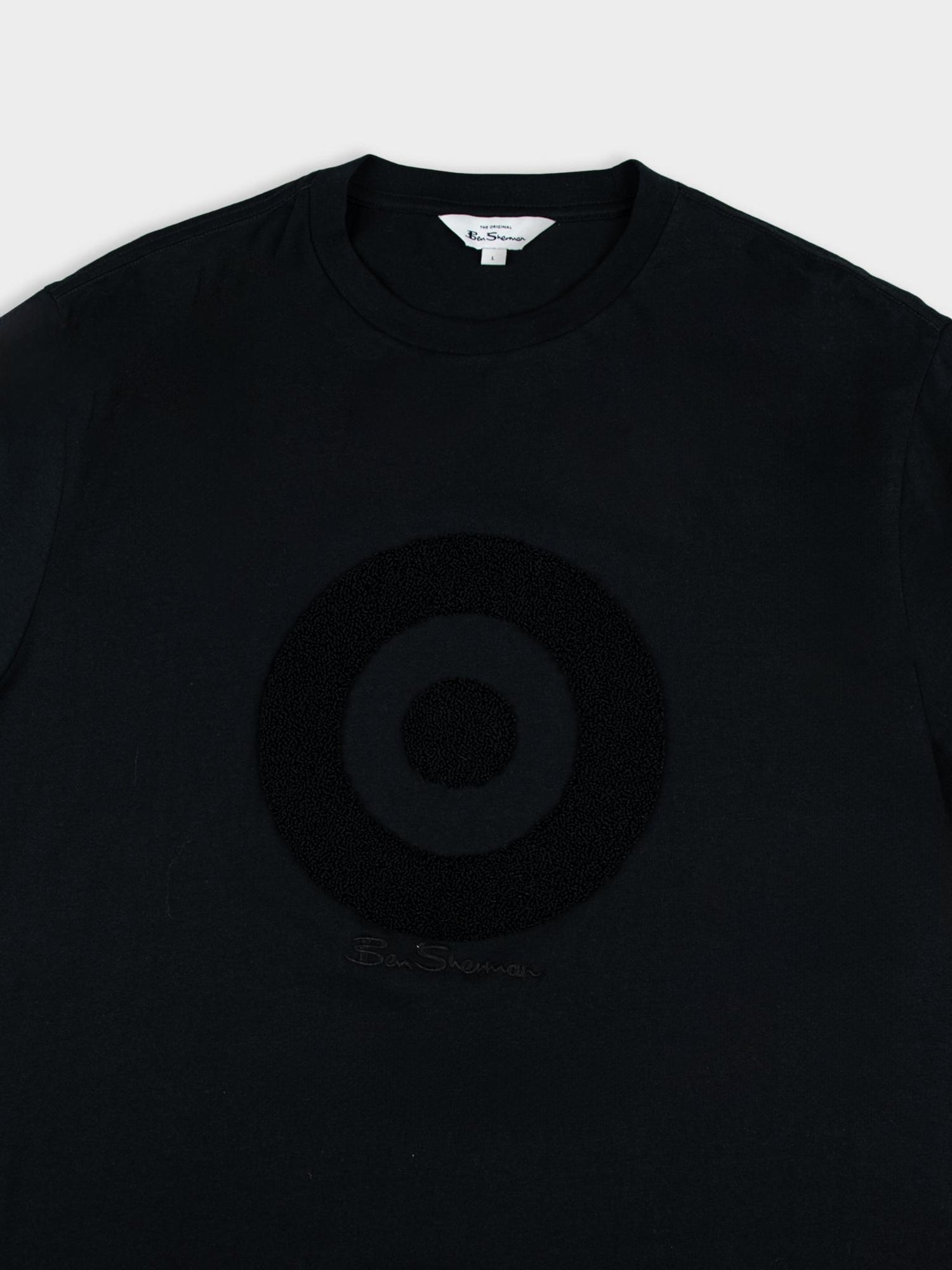 Target Towelling Applique Tee - Black