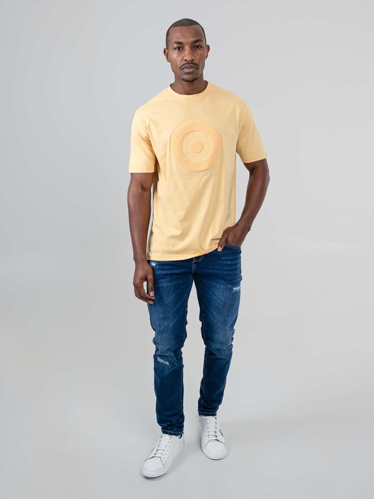 Target Towelling Applique Tee - New Wheat