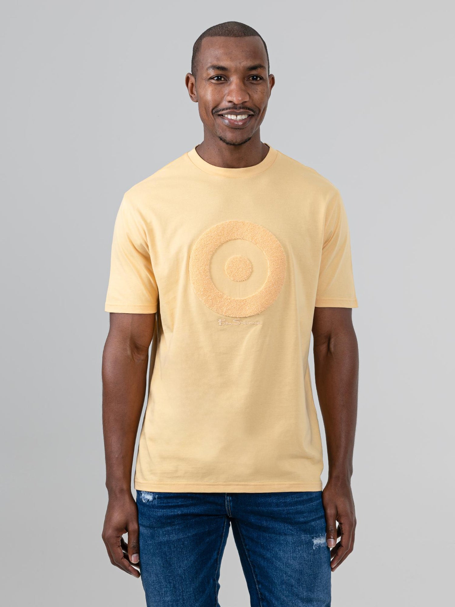 Target Towelling Applique Tee - New Wheat