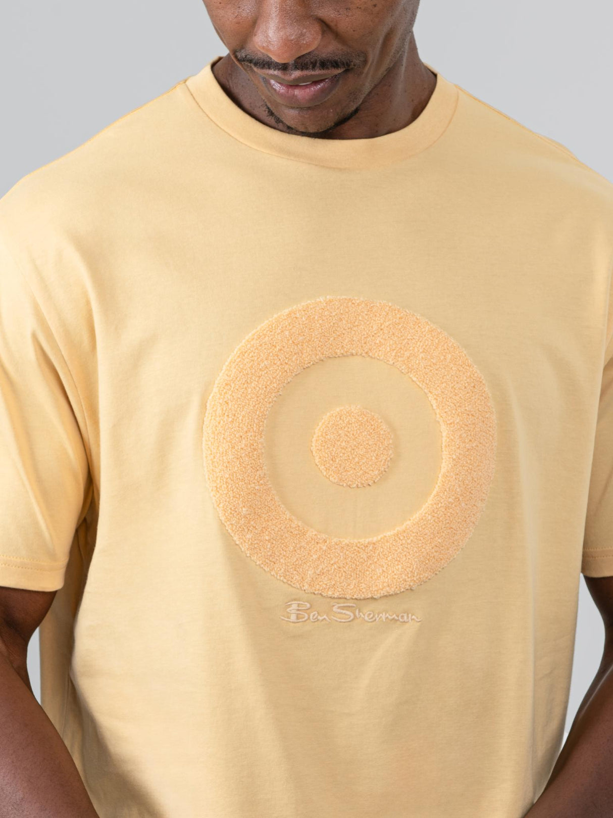 Target Towelling Applique Tee - New Wheat