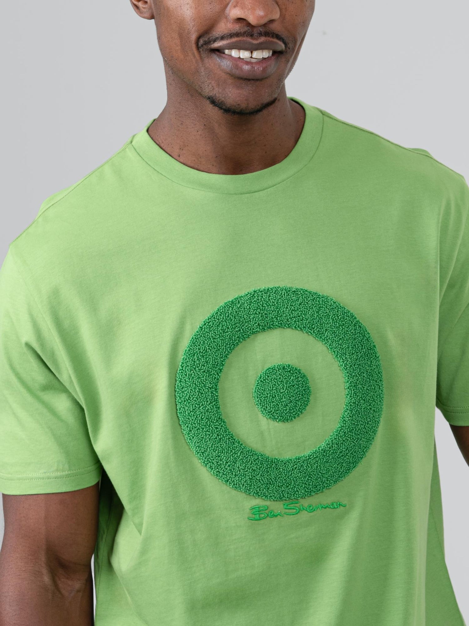 Target Towelling Applique Tee - Piquant Green