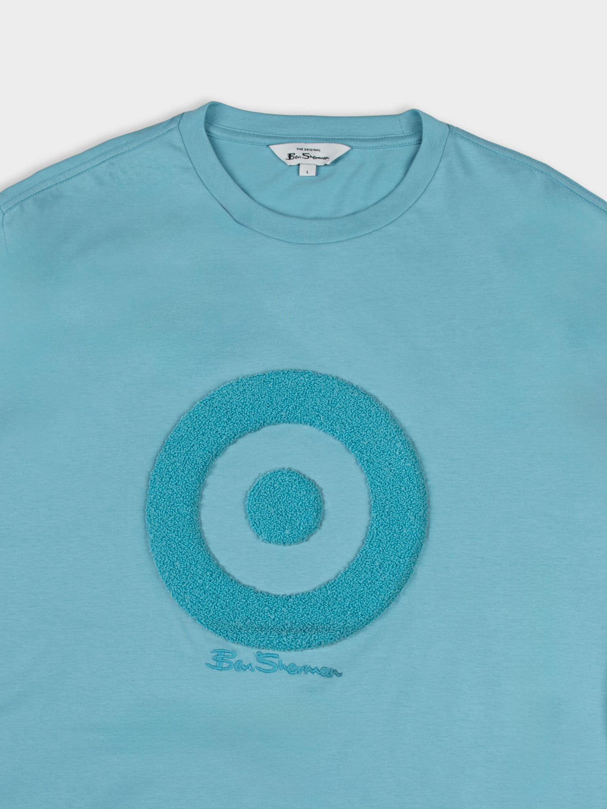 Target Towelling Applique Tee - Retro Blue
