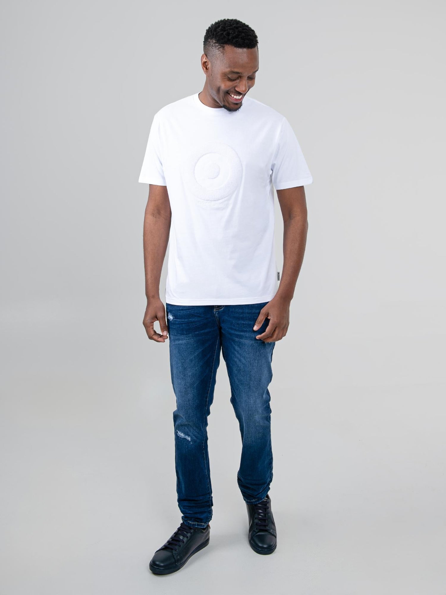 Target Towelling Applique Tee - White