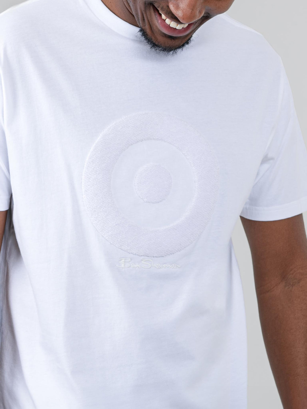 Target Towelling Applique Tee - White