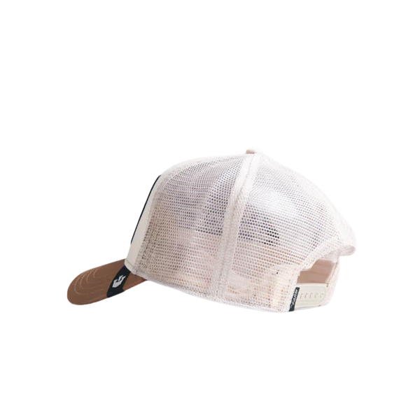 Back view Goorin Bros The Deadliest Scorpion Taupe Tan Trucker Cap