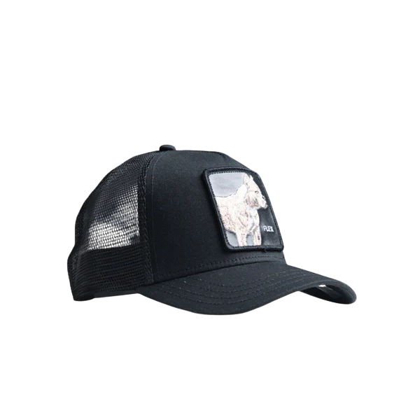 Side view Goorin Bros The Flex Pitbull Black Trucker Cap