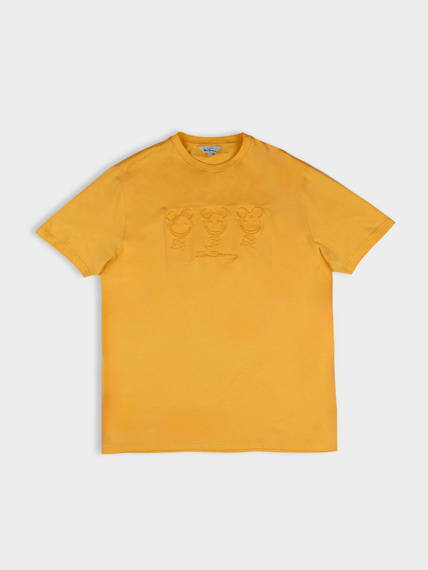 Trio Embossed Happy Bears - Banana