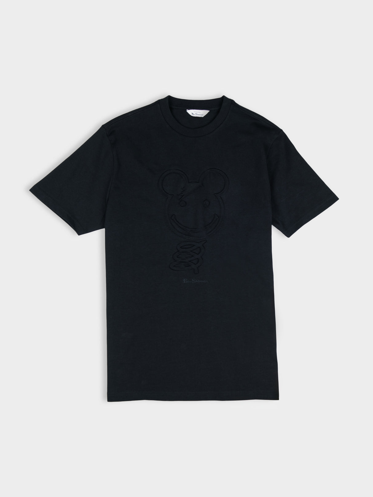 3D EMBOSSED BEAR 260G TEE SHIRT - BLACK