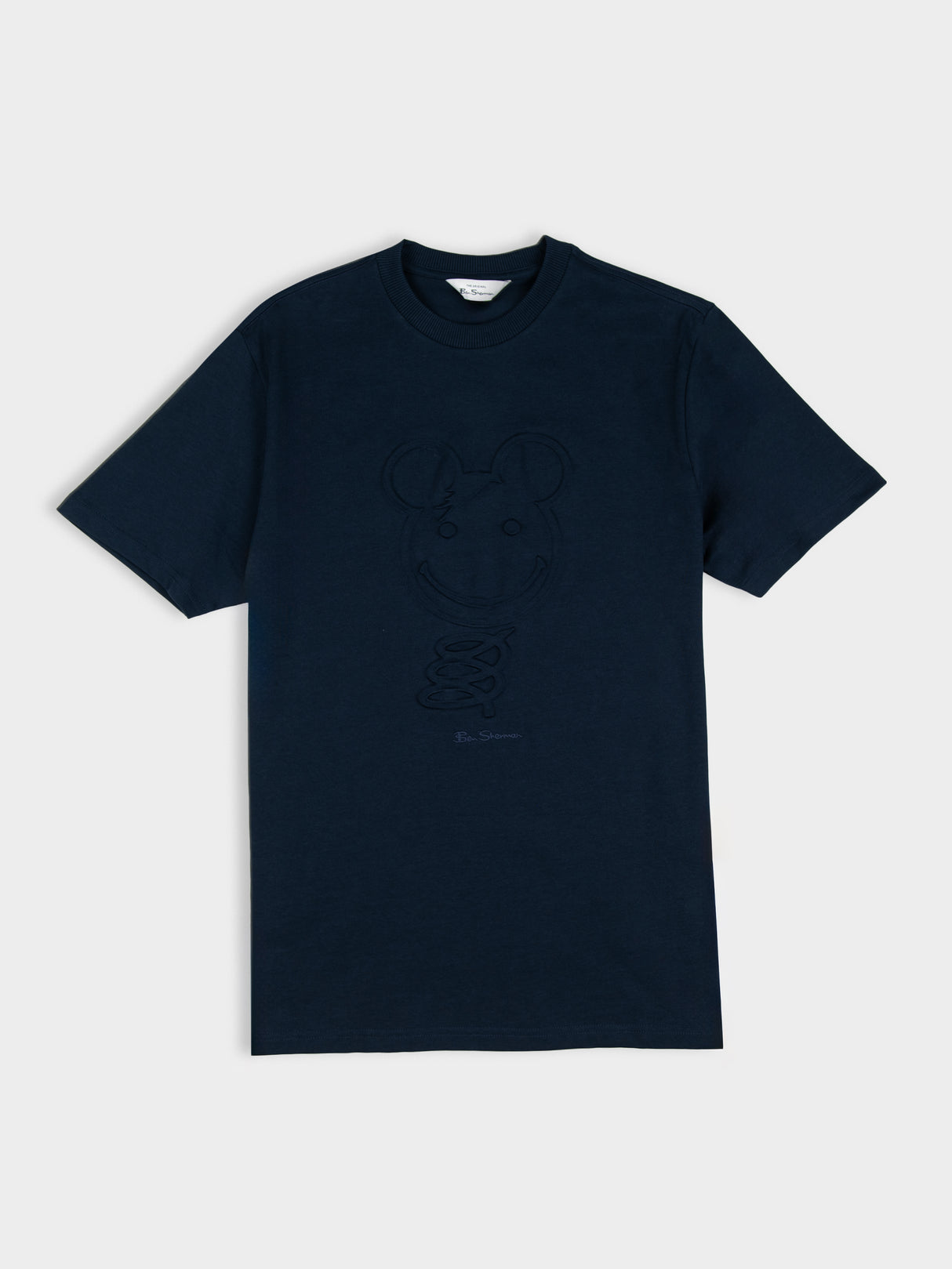 3D EMBOSSED BEAR 260G TEE SHIRT -NAVY
