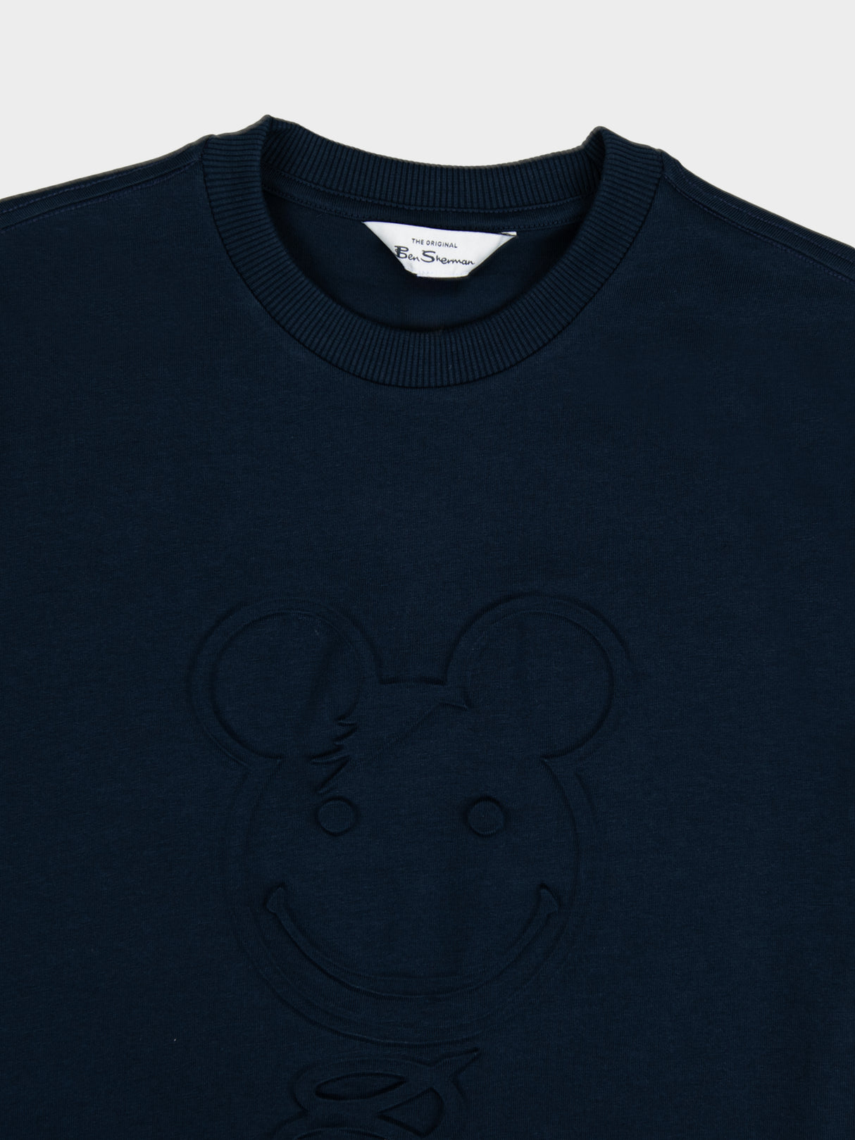 3D EMBOSSED BEAR 260G TEE SHIRT -NAVY