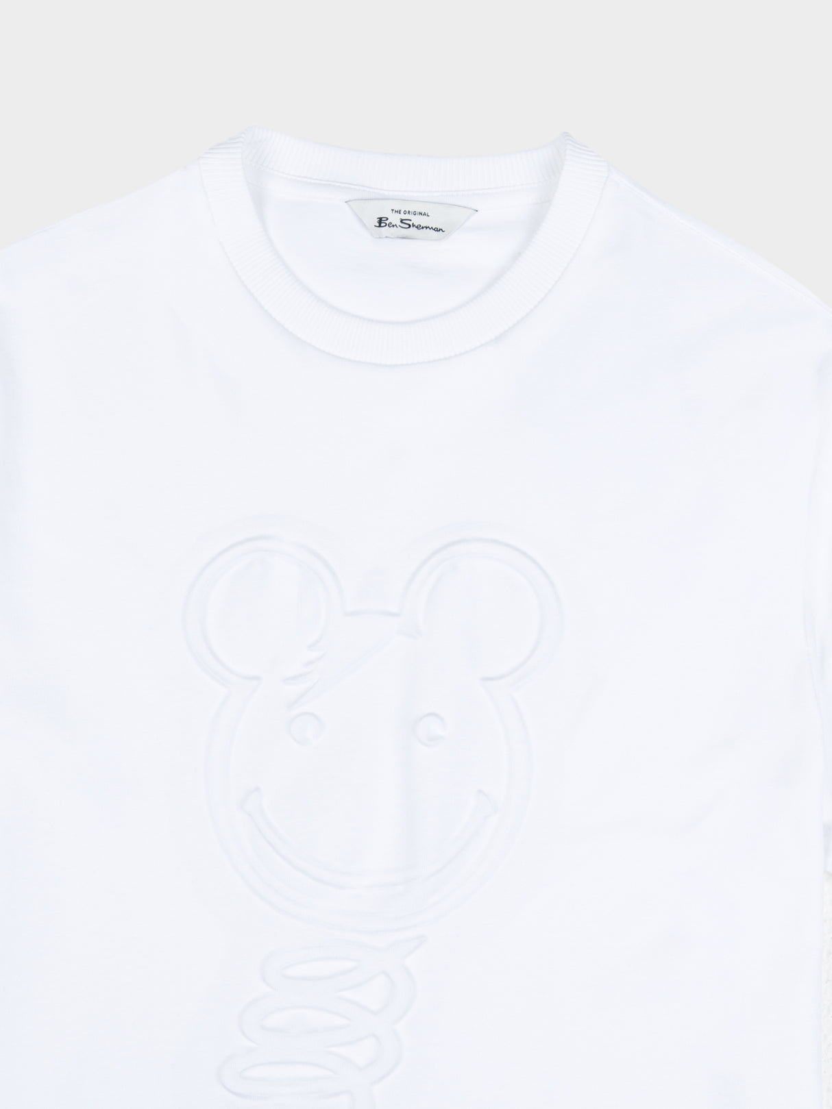3D EMBOSSED BEAR 260G TEE SHIRT -WHITE