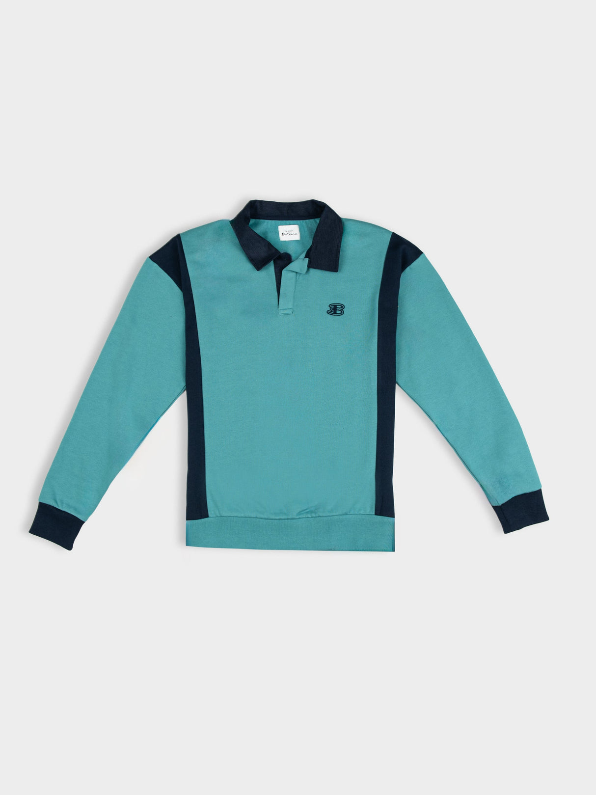 B Polo Sweater - Aqua Teal
