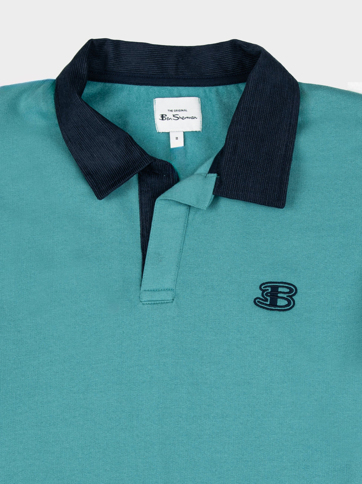 B Polo Sweater - Aqua Teal