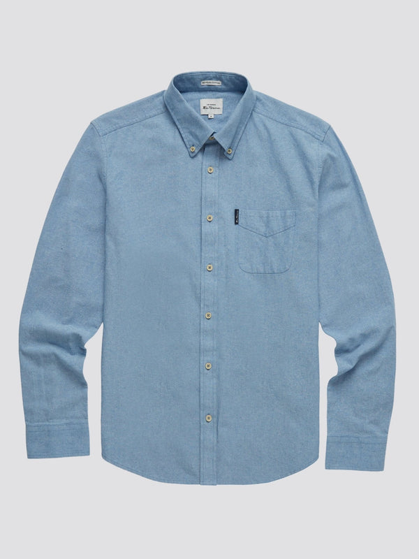 Recycled Cotton Oxford Shirt - Pale Blue