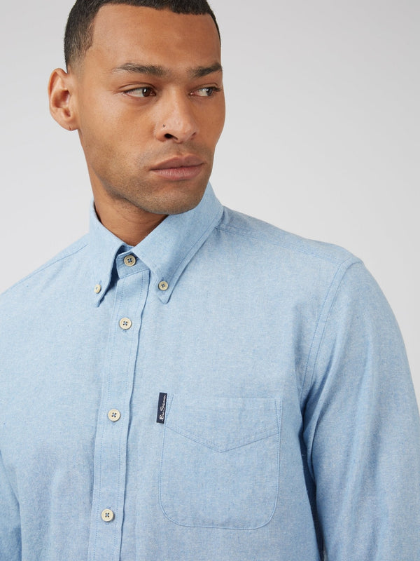 Recycled Cotton Oxford Shirt - Pale Blue