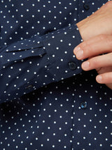 Polka Dot Print Shirt (Regular Fit) - Navy