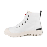 Palladium Pampa Hi Urban boot in Star White - opposite side view on white background
