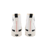 Palladium Pampa Hi Urban boots in Star White - pair back view showing black tab and red stitch detail