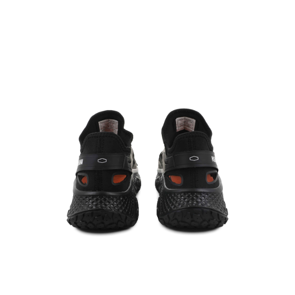 Palladium Offbound Hydro sneakers in Black - pair back view showing orange accent cutouts