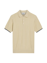 Cable Texture Polo in Fog