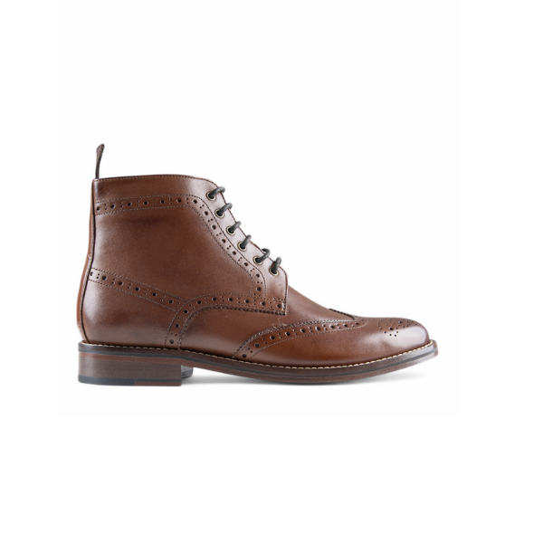 BROGUE BOOT - MAHOGANY