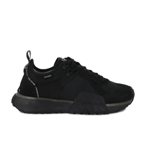 Troop Runner Black Olive Night low-top sneaker – side view in all-black colourway