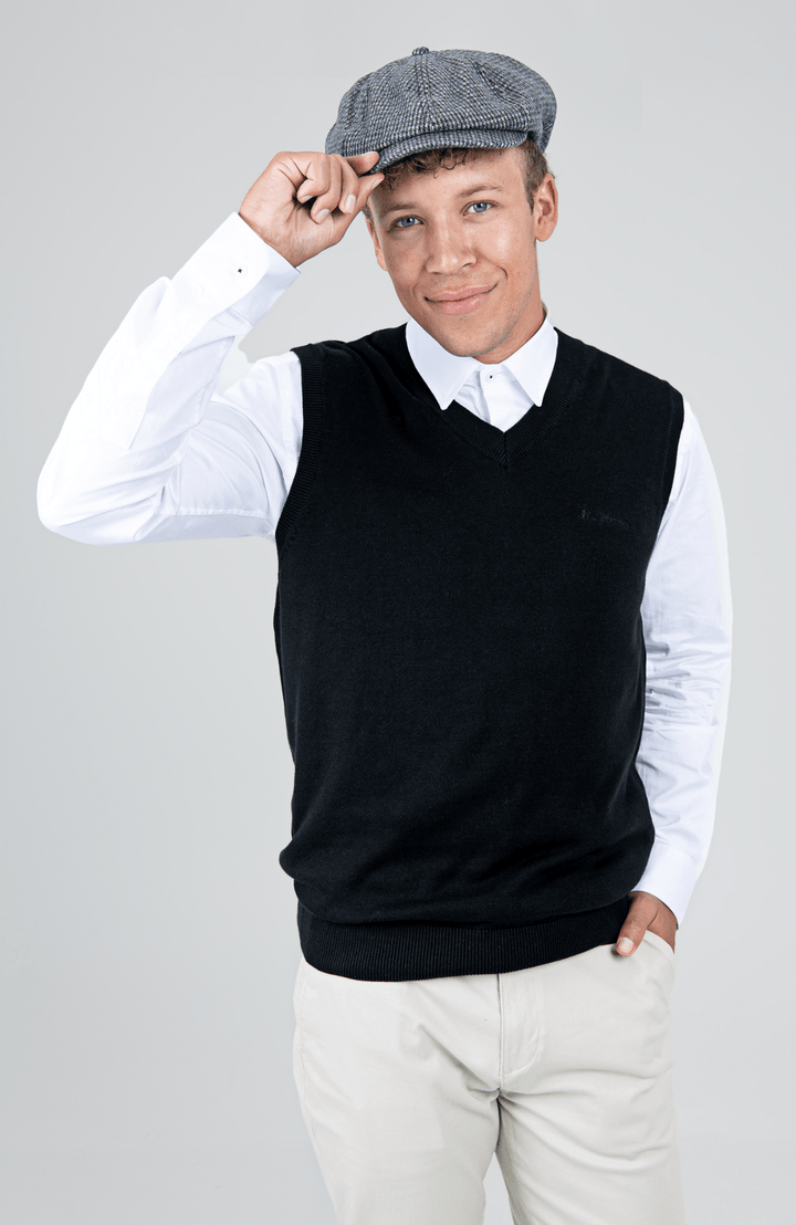 Sleeveless Knit Pullover - Black