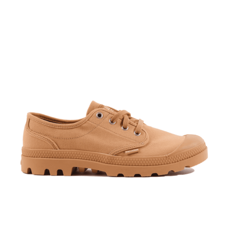 Pampa Oxford Woodlin canvas low-top sneaker in woodlin tan - side view