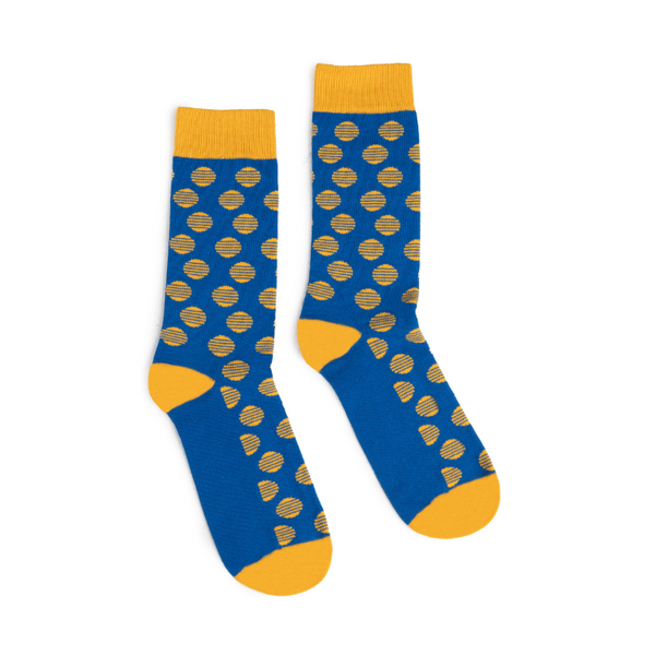 Partisan Socks - Roya Blue / Gold Dots