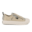 Palladium Palla Ace HTG Supply Mojave Desert low-top sneaker - side profile showing military-inspired moleskin canvas upper and diamond rubber outsole