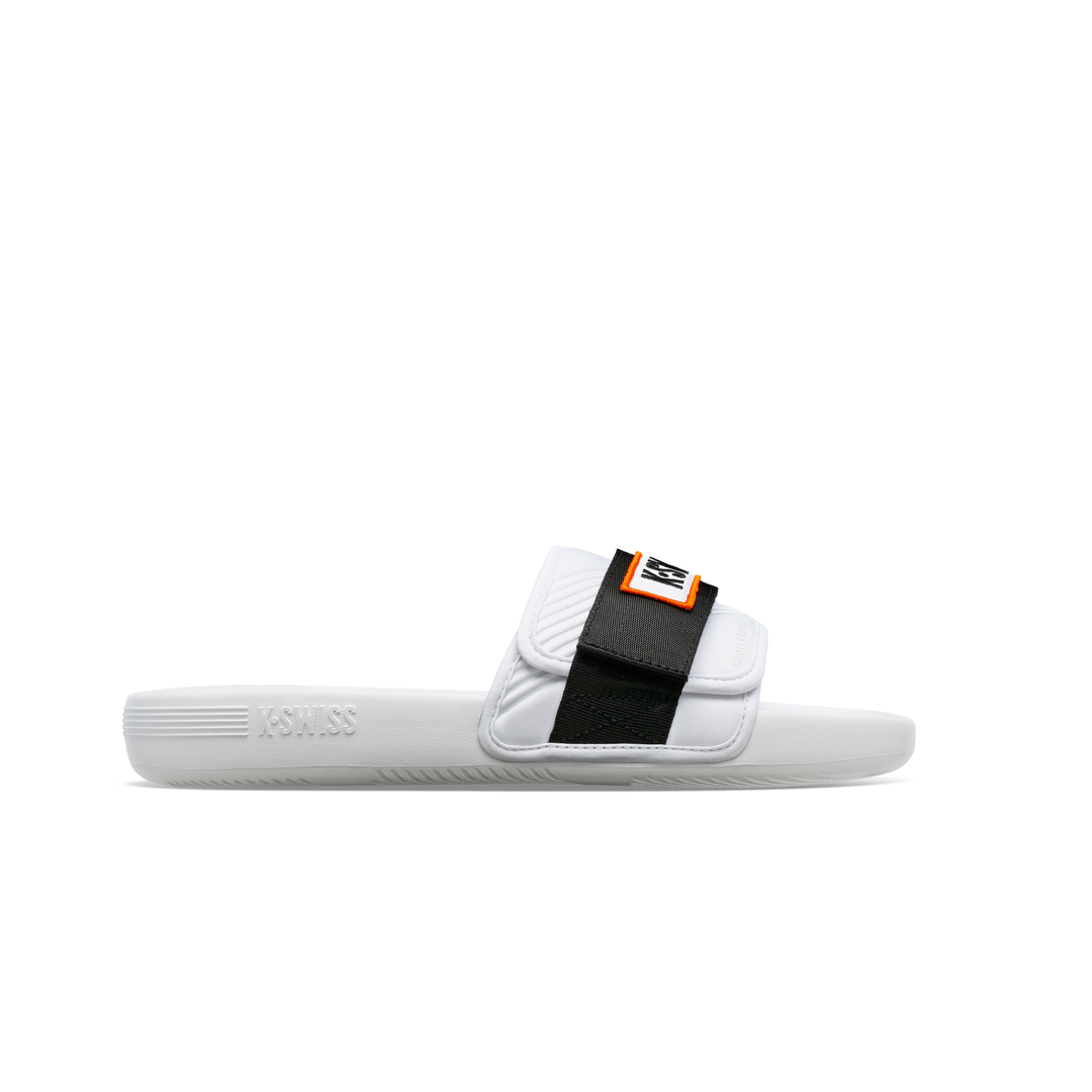 K-Swiss x McLaren Strap Sandal White Black - Side Profile View
