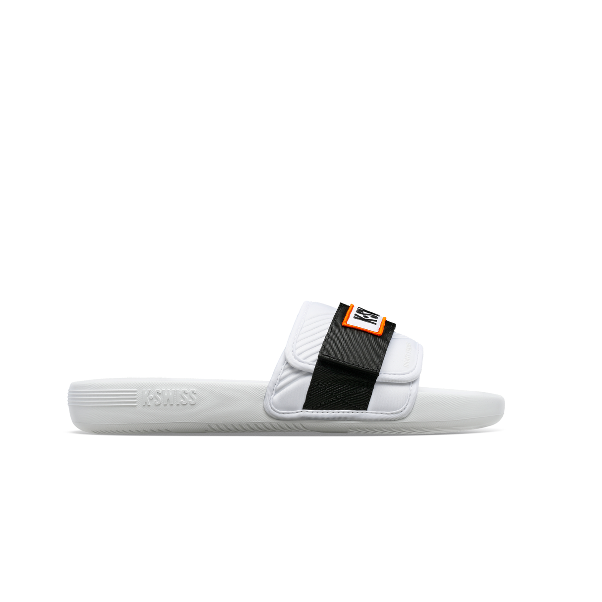 K-Swiss x McLaren Strap Sandal White Black - Side Profile View