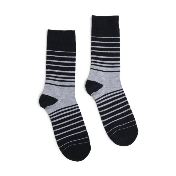 Partisan Socks - Stripy Black / Grey