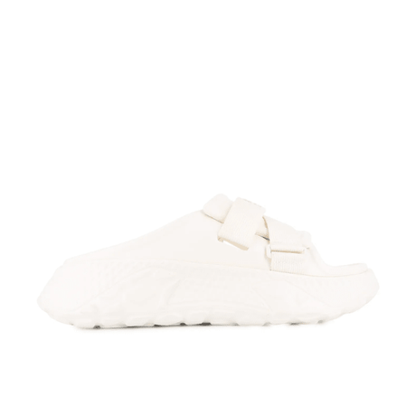 Palladium Offbound Slide in Cream - side view showing bold diamond texture and adjustable strap