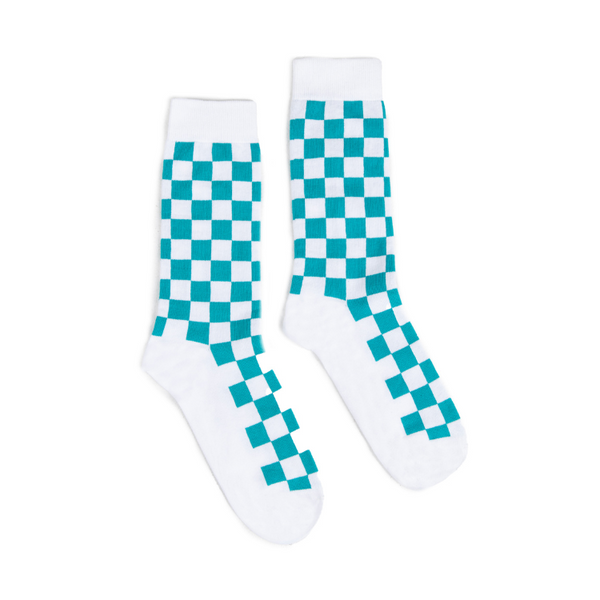 Partisan Socks - Blue / White Check