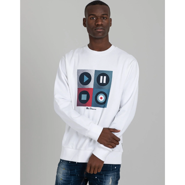 Play Tee Crew Sweater - White