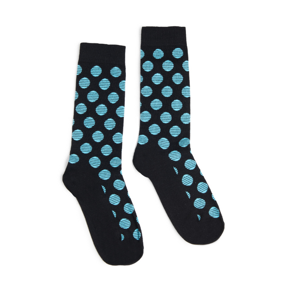 Partisan Socks - Black / Blue Dots