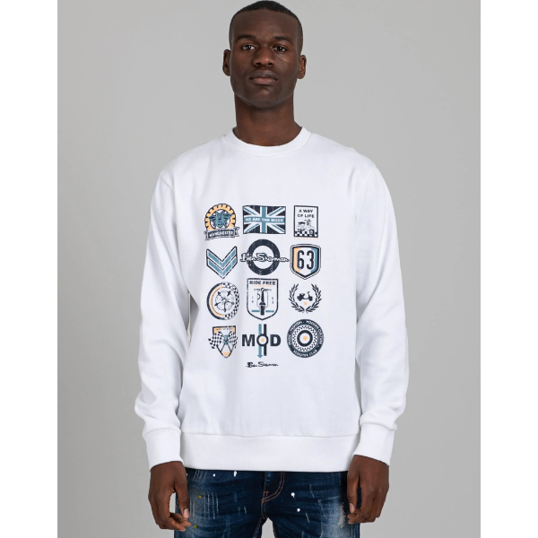 Scooter Club Crew Sweater - White