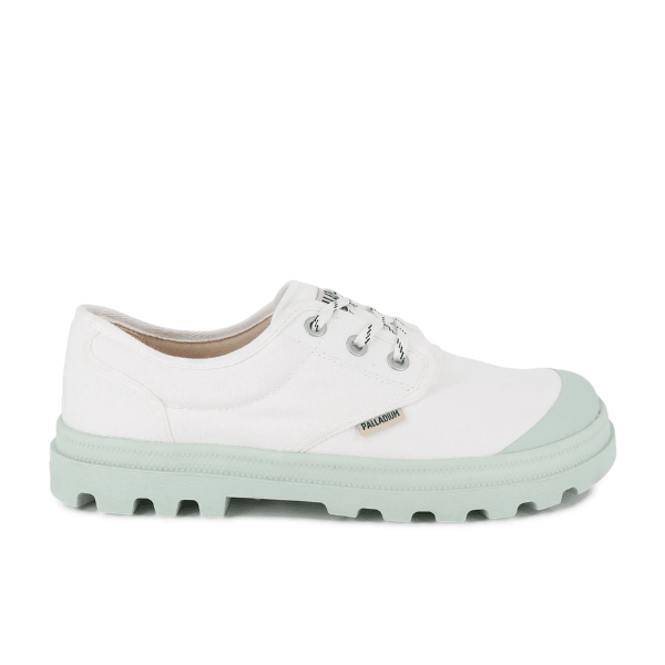 Palladium Dunelite Ox Comfort sneaker in Star White - side view on white background