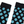 Load image into Gallery viewer, Partisan Socks - Black / Blue Dots
